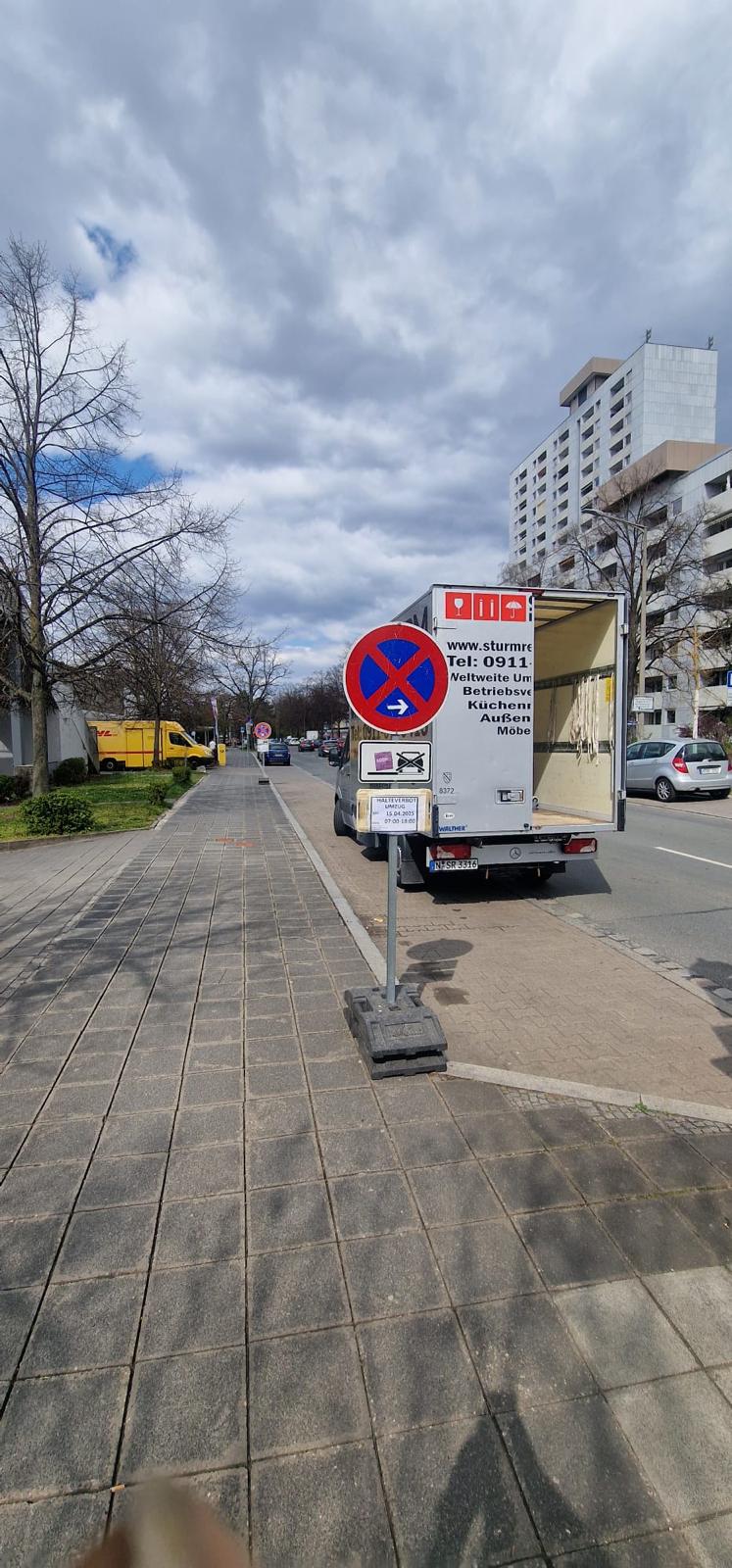 Beantragung behördlicher Halteverbotszonen für den Umzugstag